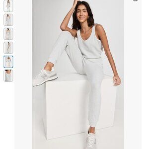 Spiritual Gangster Women's Ballet Rib Jumpsuit Heather Ash Grey